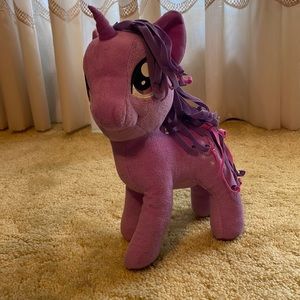 My Little Pony Twilight Sparkle 12" Plush Stuffed Toy Purple Pink Ribbon